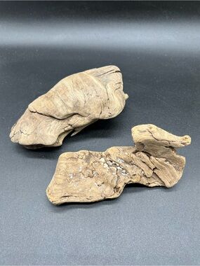 Natural Driftwood Lot of 2 Large Rustic Wood Pieces for Aquarium Terrarium